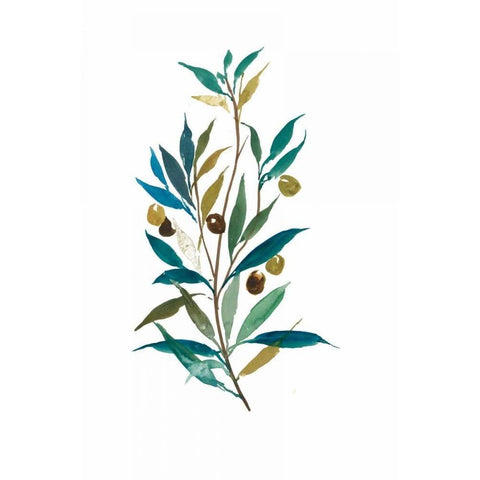 Olive II Black Modern Wood Framed Art Print by Jensen, Asia