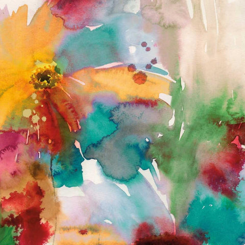 Elena I White Modern Wood Framed Art Print with Double Matting by Jensen, Asia