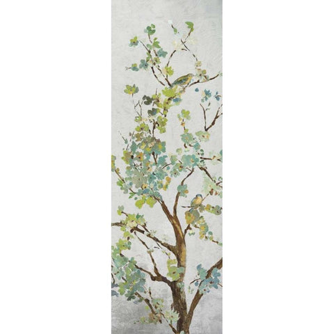 Sage Branch I Black Modern Wood Framed Art Print with Double Matting by Jensen, Asia
