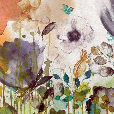 Autumn Song II Black Modern Wood Framed Art Print with Double Matting by Jensen, Asia