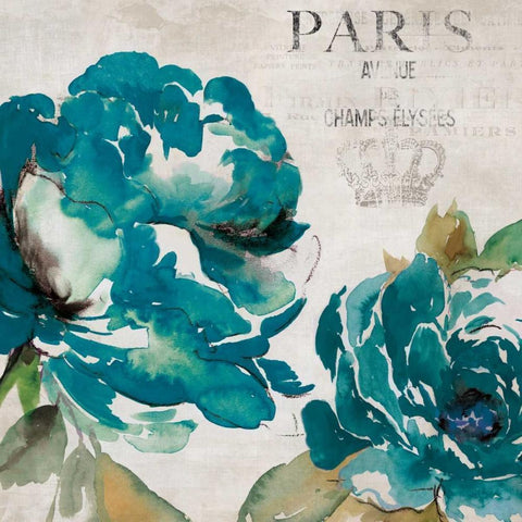 Caroline I Gold Ornate Wood Framed Art Print with Double Matting by Jensen, Asia