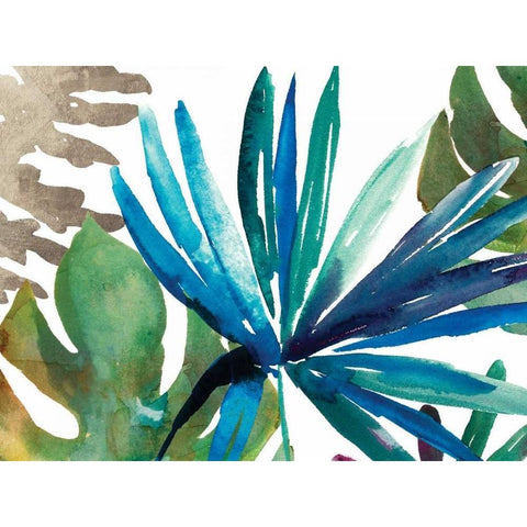 Tropic Sway I Black Modern Wood Framed Art Print with Double Matting by Jensen, Asia