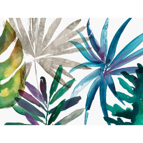 Tropic Sway II Black Modern Wood Framed Art Print with Double Matting by Jensen, Asia