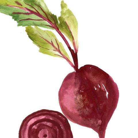 Beet White Modern Wood Framed Art Print by Jensen, Asia