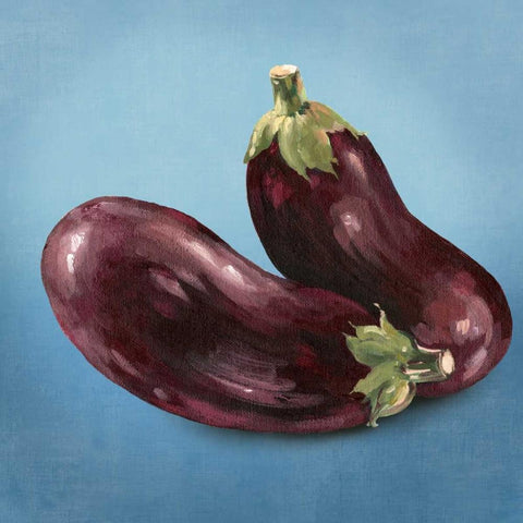 Eggplant Black Modern Wood Framed Art Print with Double Matting by Jensen, Asia