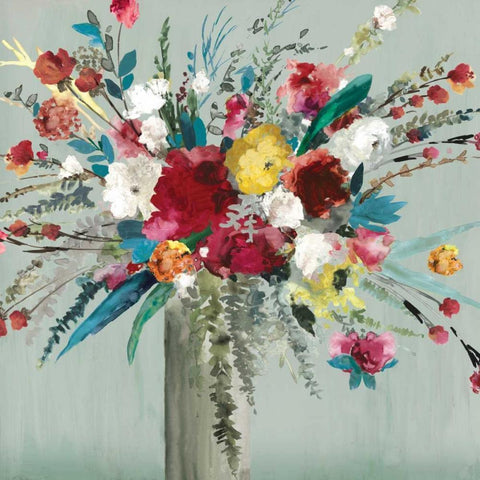 Wild Flowers I White Modern Wood Framed Art Print by Jensen, Asia