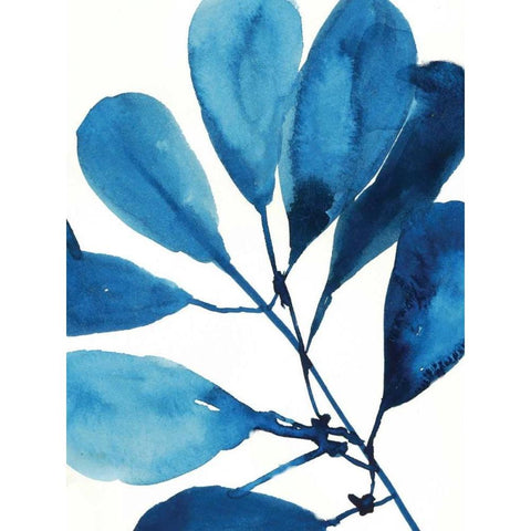 Sapphire Stems II White Modern Wood Framed Art Print by Jensen, Asia