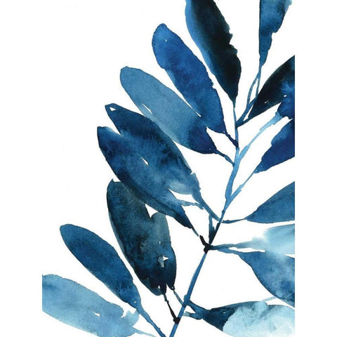 Sapphire Stems IV White Modern Wood Framed Art Print by Jensen, Asia