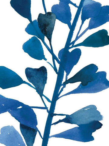 Sapphire Stems VI Black Ornate Wood Framed Art Print with Double Matting by Jensen, Asia