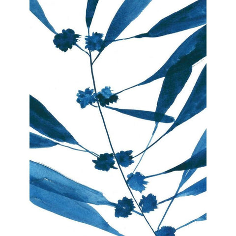 Sapphire Stems VII White Modern Wood Framed Art Print by Jensen, Asia