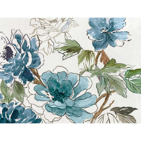 Japanese Garden II Black Modern Wood Framed Art Print by Jensen, Asia