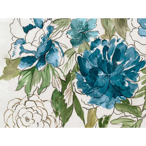 Japanese Garden III Gold Ornate Wood Framed Art Print with Double Matting by Jensen, Asia