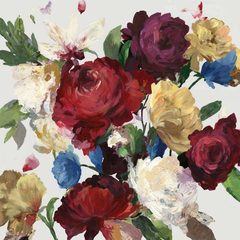 Autumn Floral Black Modern Wood Framed Art Print by Jensen, Asia