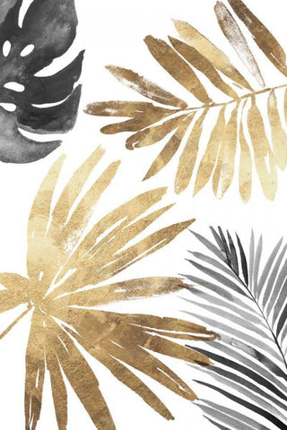 Tropical Palms III White Modern Wood Framed Art Print with Double Matting by Jensen, Asia