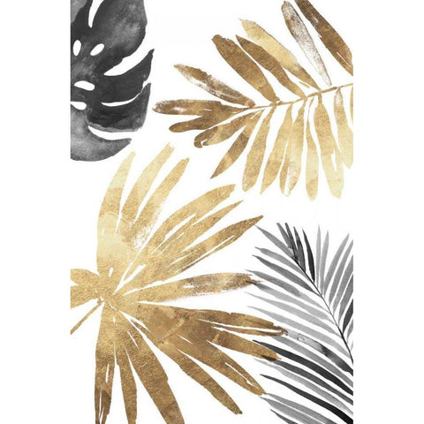Tropical Palms III White Modern Wood Framed Art Print by Jensen, Asia