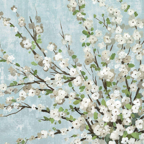 Fresh Pale Blooms III Black Modern Wood Framed Art Print with Double Matting by Jensen, Asia