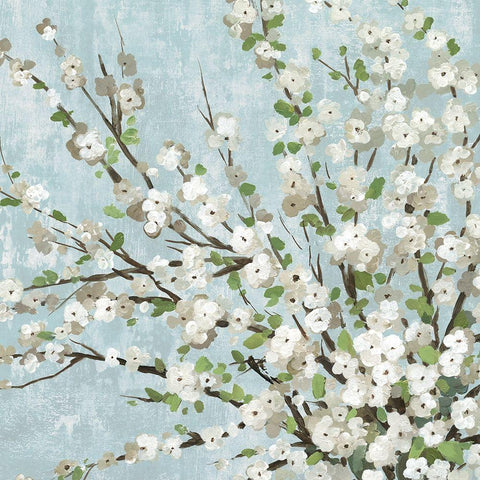 Fresh Pale Blooms III Black Ornate Wood Framed Art Print with Double Matting by Jensen, Asia