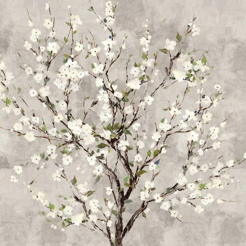 Bloom Tree Black Modern Wood Framed Art Print with Double Matting by Jensen, Asia