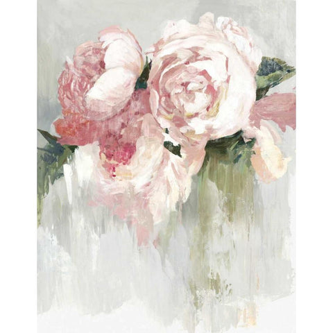 Peonies Black Modern Wood Framed Art Print by Jensen, Asia