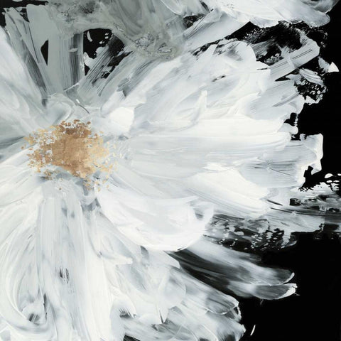 Black Peony White Modern Wood Framed Art Print by Jensen, Asia