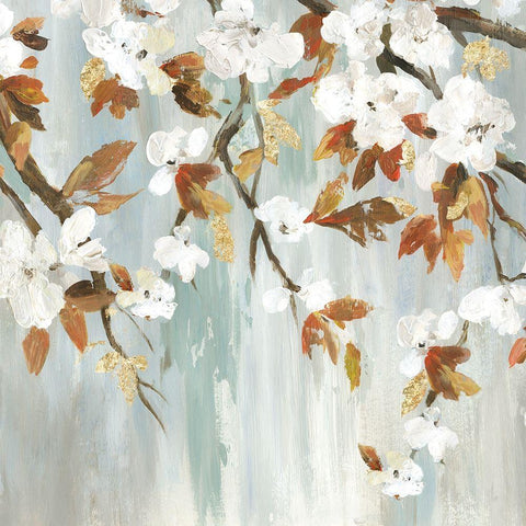 Golden Blooms III Black Modern Wood Framed Art Print by Jensen, Asia