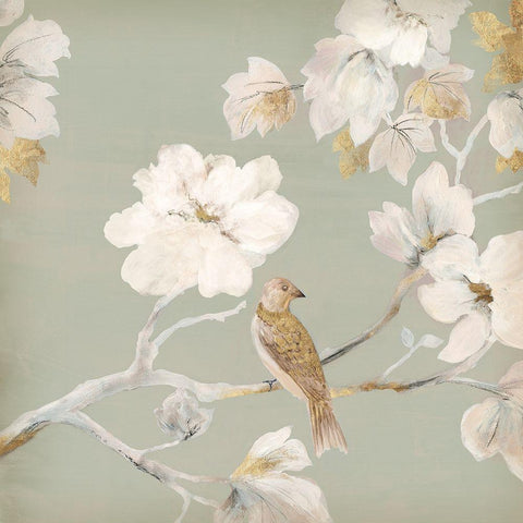 Paradise Sound I White Modern Wood Framed Art Print with Double Matting by Jensen, Asia