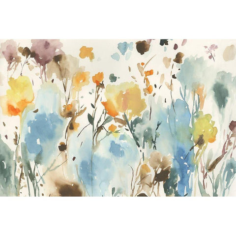 By the Garden Black Modern Wood Framed Art Print with Double Matting by Jensen, Asia