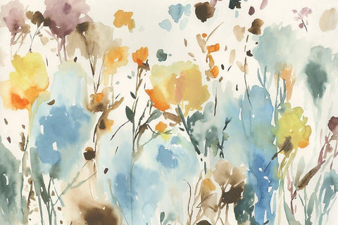 By the Garden White Modern Wood Framed Art Print with Double Matting by Jensen, Asia