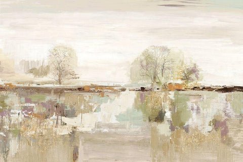 Far Away Place White Modern Wood Framed Art Print with Double Matting by Jensen, Asia