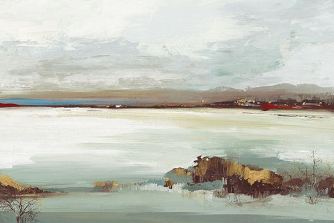 Little Country I White Modern Wood Framed Art Print with Double Matting by Jensen, Asia