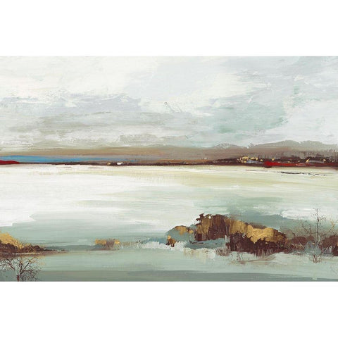 Little Country I Black Modern Wood Framed Art Print with Double Matting by Jensen, Asia