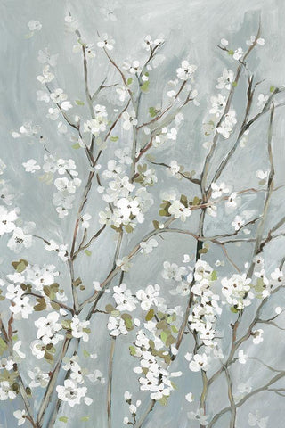 Light Almond Blossoms Black Ornate Wood Framed Art Print with Double Matting by Jensen, Asia