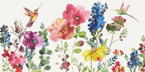 Garden Rumble White Modern Wood Framed Art Print with Double Matting by Jensen, Asia