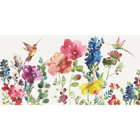 Garden Rumble Black Modern Wood Framed Art Print with Double Matting by Jensen, Asia