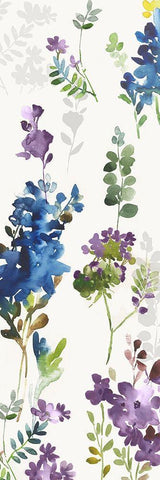 Luna I Violet Version Black Ornate Wood Framed Art Print with Double Matting by Jensen, Asia