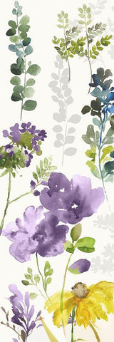 Luna II Violet Version White Modern Wood Framed Art Print with Double Matting by Jensen, Asia