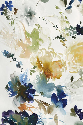 Vista I White Modern Wood Framed Art Print with Double Matting by Jensen, Asia