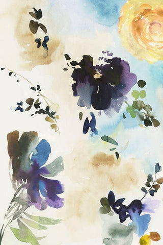 Adagio I White Modern Wood Framed Art Print with Double Matting by Jensen, Asia