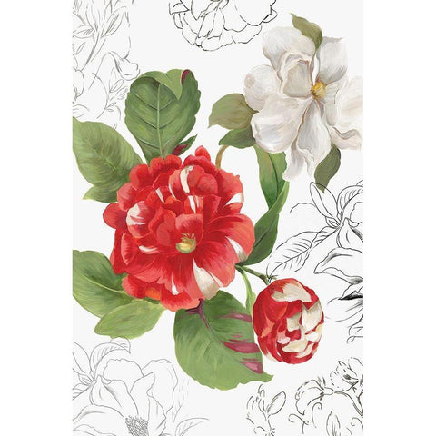 Florecer I White Modern Wood Framed Art Print by Jensen, Asia