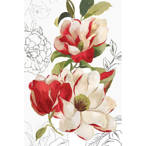 Florecer III Gold Ornate Wood Framed Art Print with Double Matting by Jensen, Asia