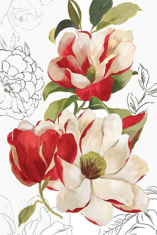 Florecer III White Modern Wood Framed Art Print with Double Matting by Jensen, Asia