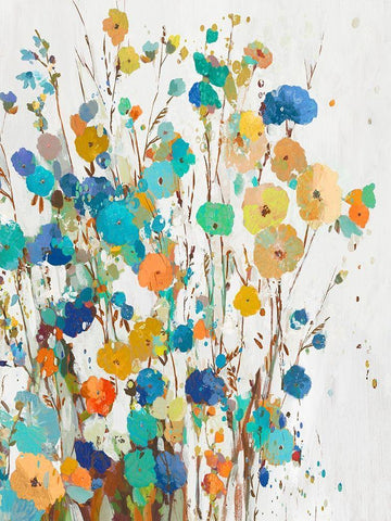 Spring Garden I  White Modern Wood Framed Art Print with Double Matting by Jensen, Asia