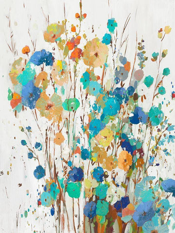 Spring Garden II  White Modern Wood Framed Art Print with Double Matting by Jensen, Asia