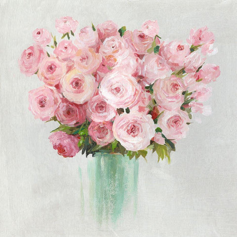 Roses Roses  White Modern Wood Framed Art Print with Double Matting by Jensen, Asia