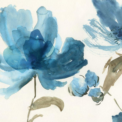 Blue Morning I  White Modern Wood Framed Art Print by Jensen, Asia