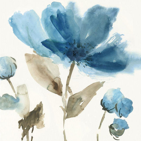 Blue Morning II  Black Modern Wood Framed Art Print with Double Matting by Jensen, Asia