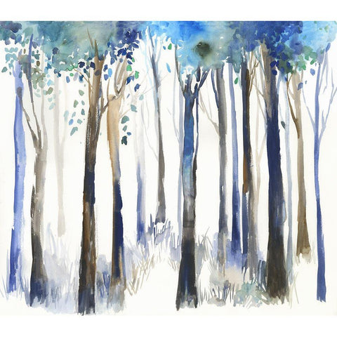 Intro  White Modern Wood Framed Art Print by Jensen, Asia