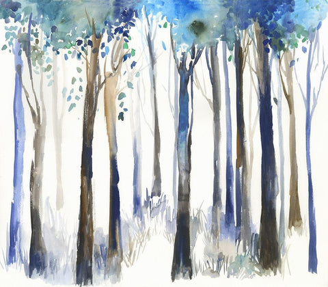 Intro  White Modern Wood Framed Art Print with Double Matting by Jensen, Asia