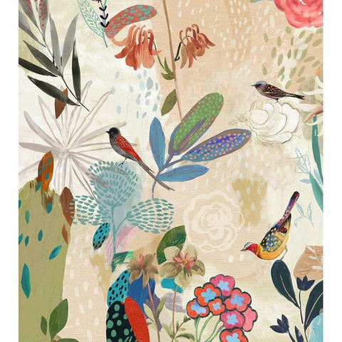 Where the Passion Flower Grows I Gold Ornate Wood Framed Art Print with Double Matting by Jensen, Asia