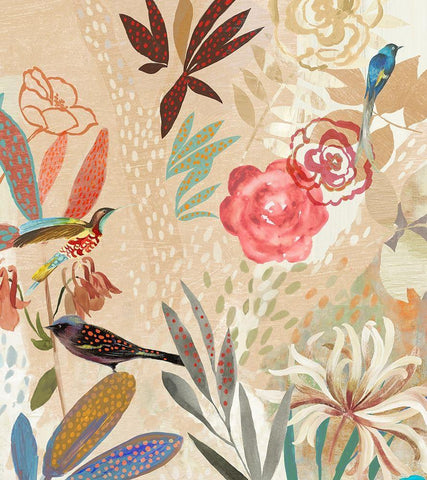 Where the Passion Flower Grows II White Modern Wood Framed Art Print with Double Matting by Jensen, Asia